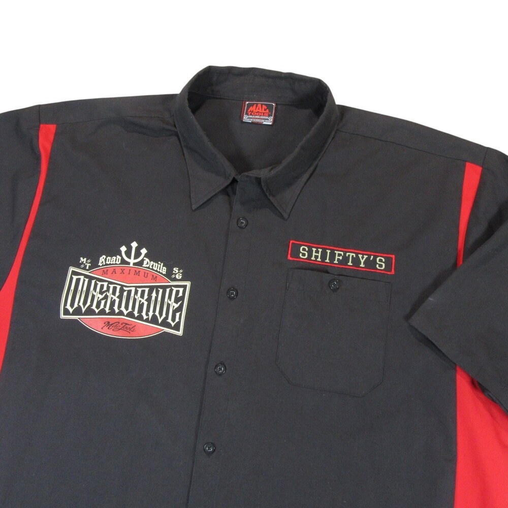 Mac Tools Mens Mechanic Shirt 3XL Black Shiftys Garage Hot Rod Death Metal Skull